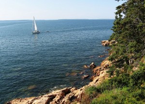 Wybrzeże w stanie Maine w pobliżu Parku Narodowego Acadia