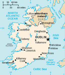 mapa irlandia